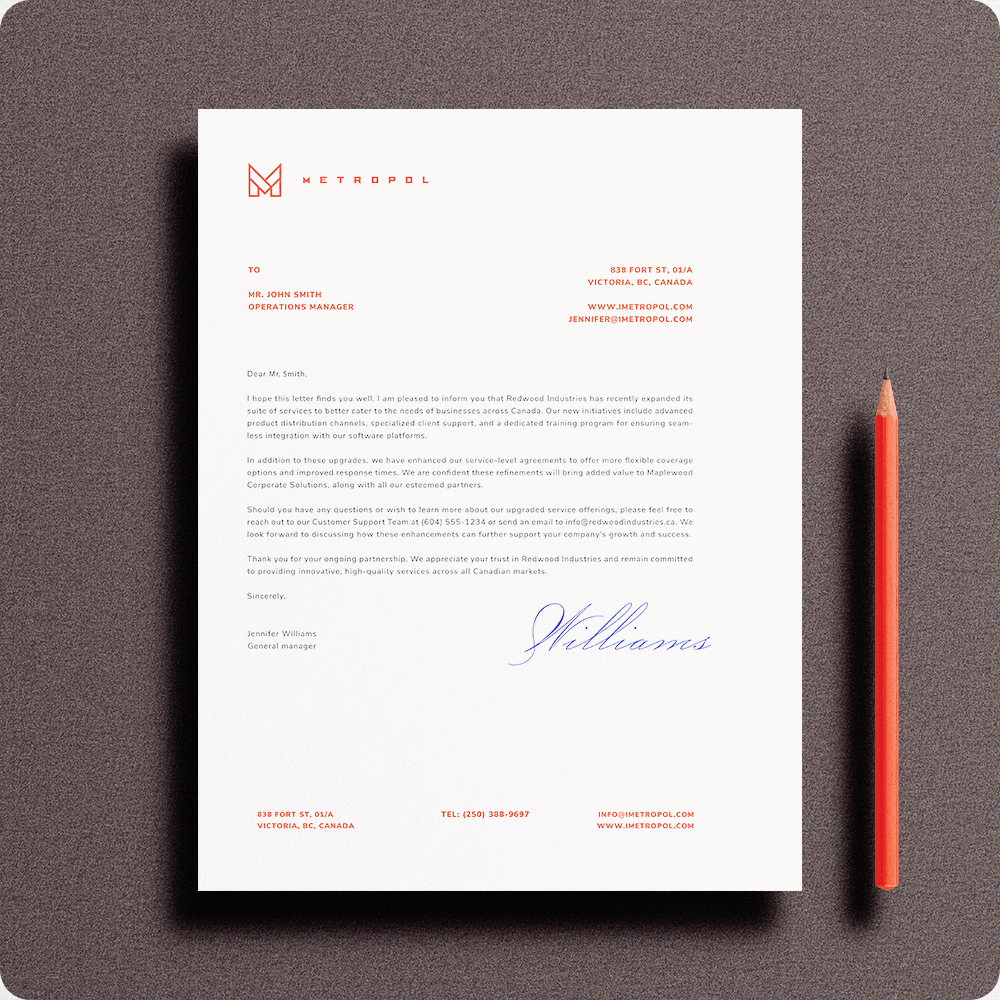 Show details for Letterhead