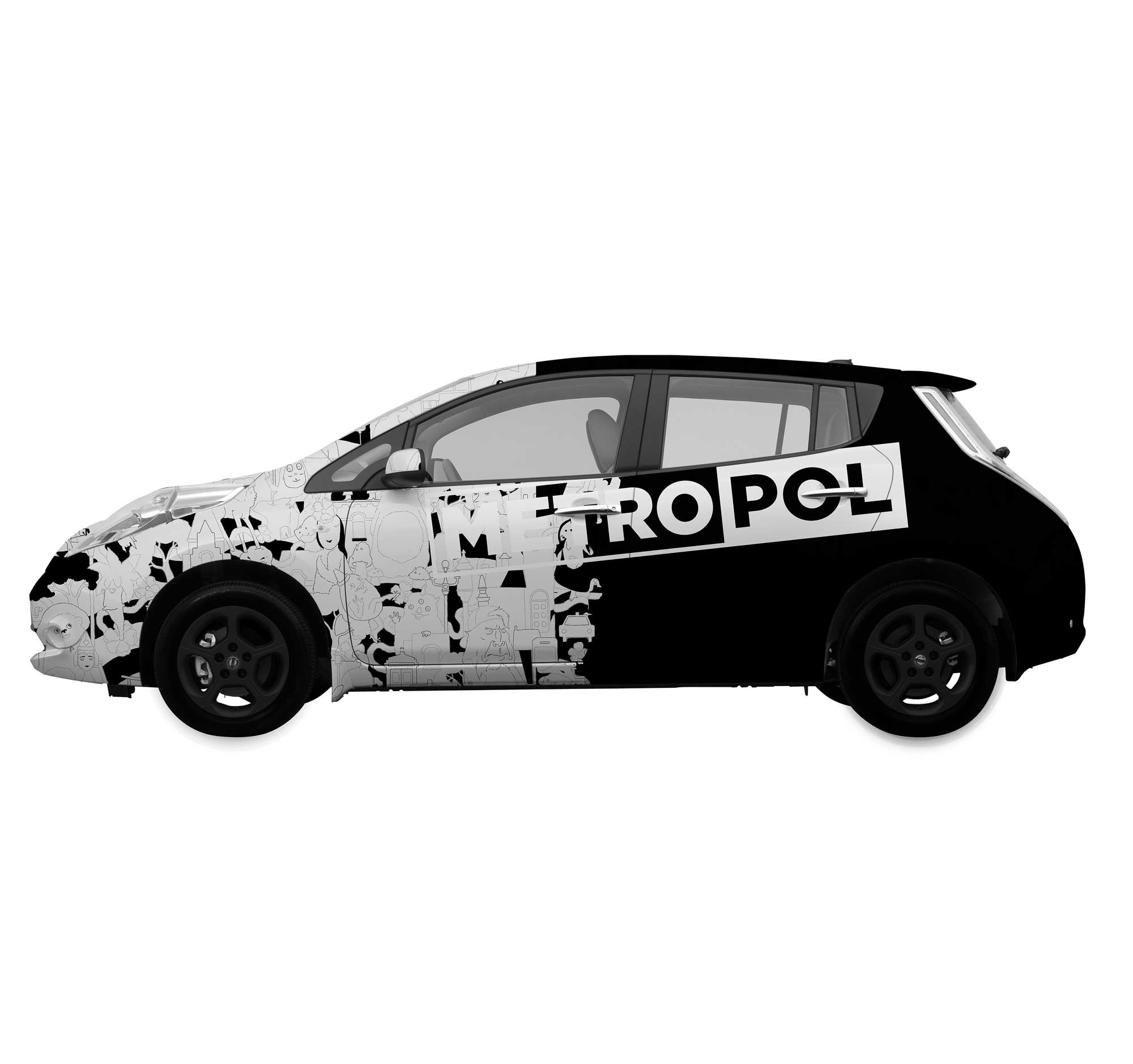 Custom printed car wrap